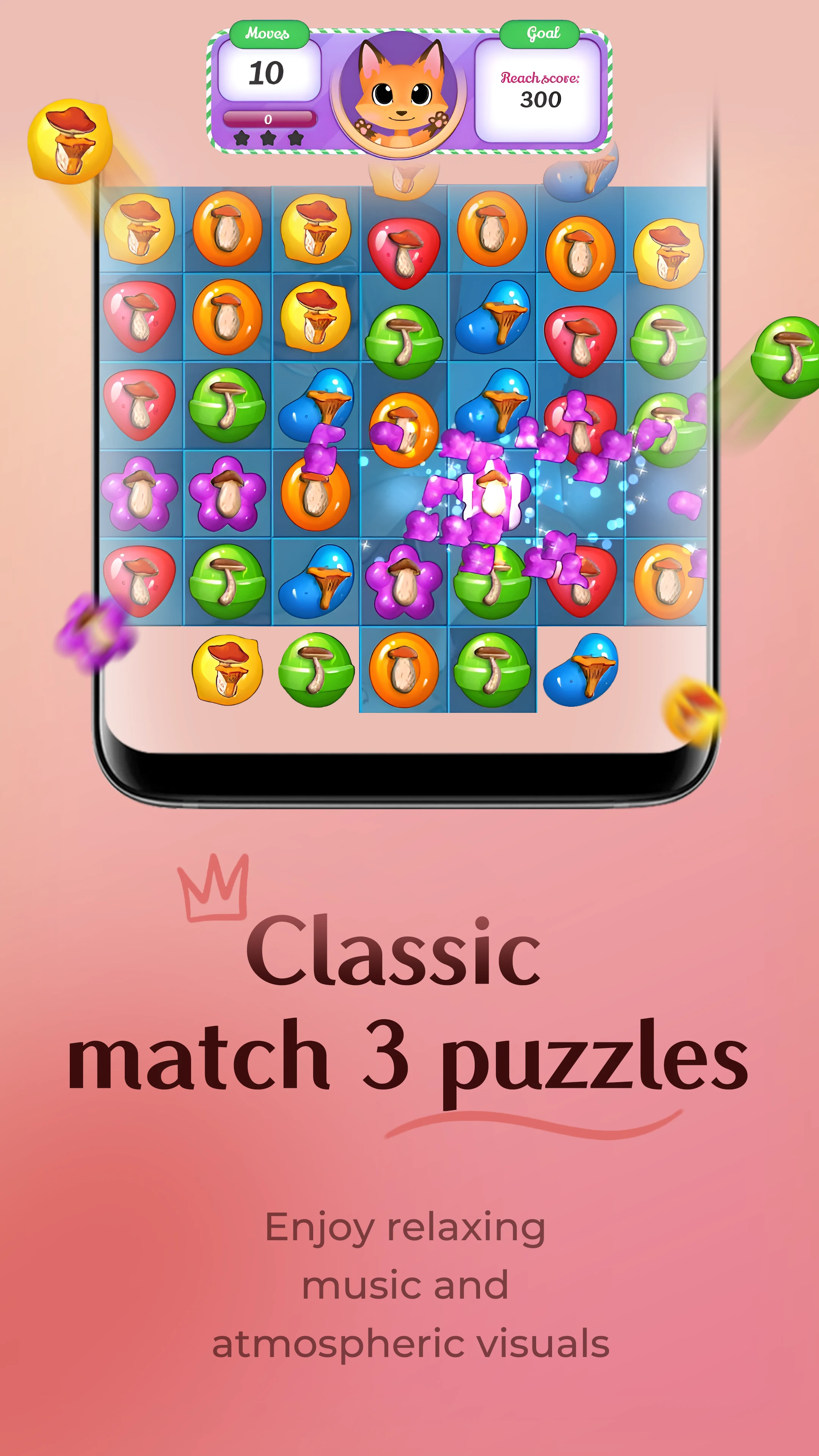Bear and Fox Match Puzzle Game screenshot