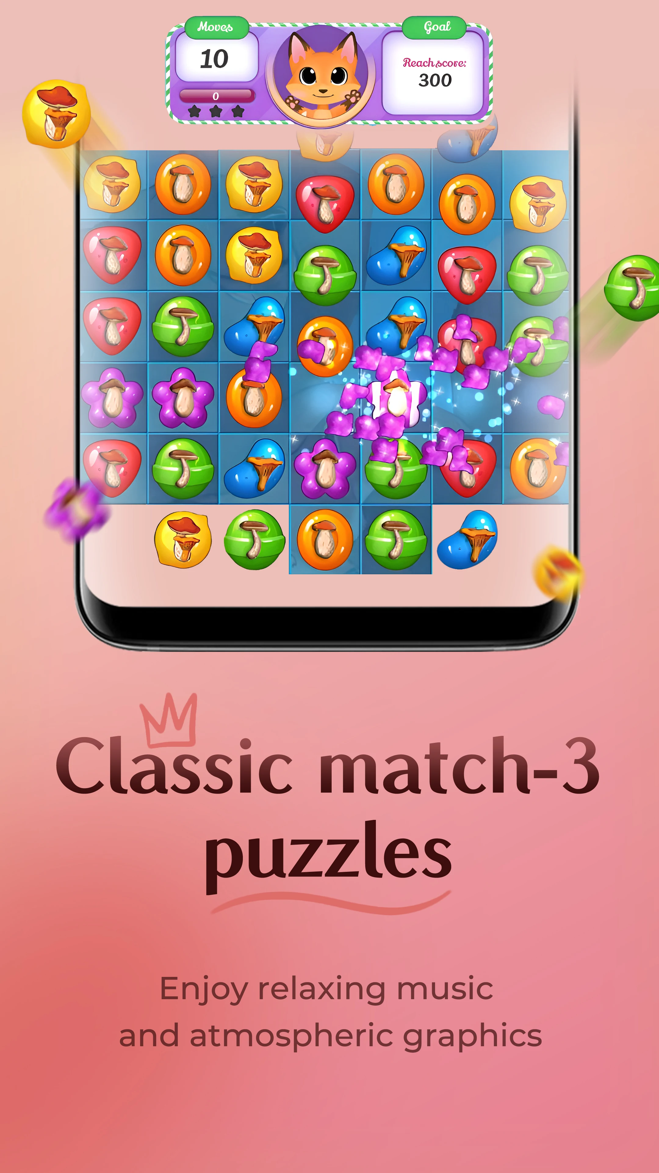 Bear and Fox Match Puzzle Game screenshot