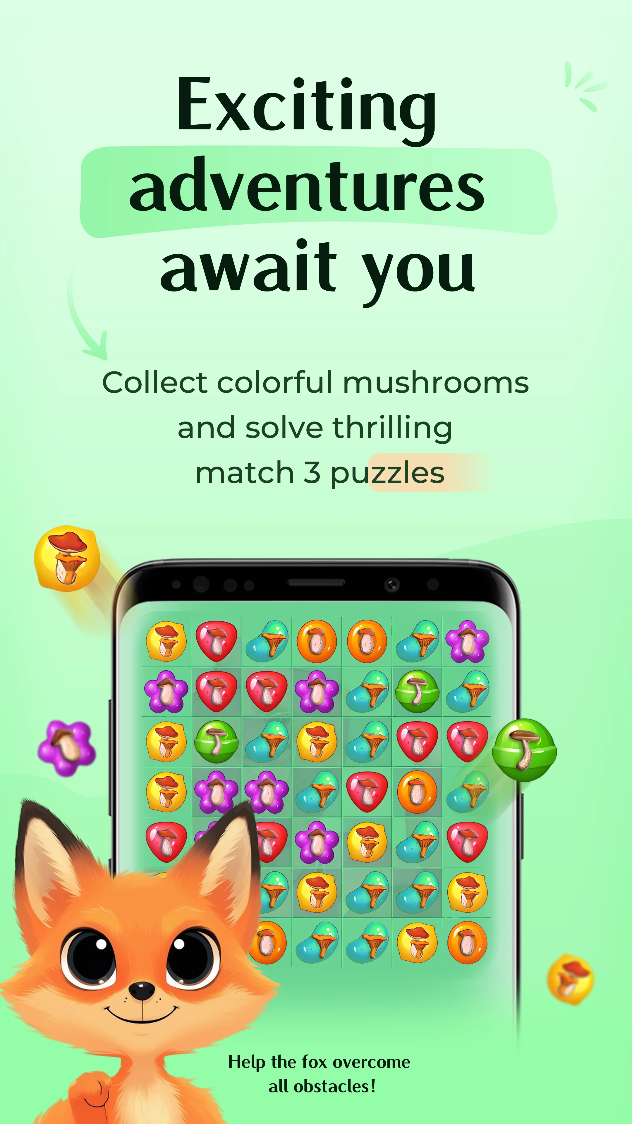 Bear and Fox Match Puzzle Game screenshot